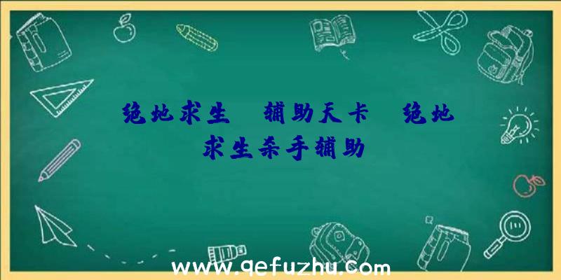 「绝地求生gm辅助天卡」|绝地求生杀手辅助